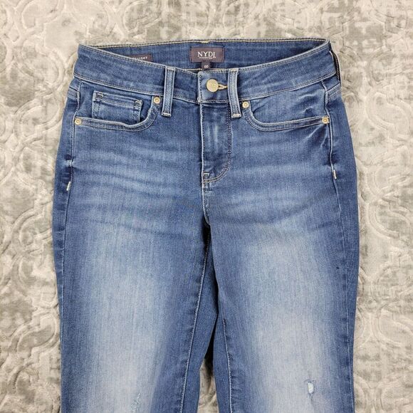 NYDJ Not Your Daughters Jeans Womens 00 Marilyn Straight Denim Lift Tuck Stretch - Picture 2 of 15